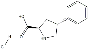 (2R,4R)-4-phenylpyrrolidine-2-carboxylic acid hydrochloride Struktur