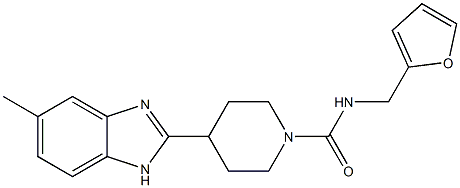 N-(2-FURYLMETHYL)-4-(5-METHYL-1H-BENZIMIDAZOL-2-YL)PIPERIDINE-1-CARBOXAMIDE Struktur