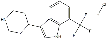 3-(PIPERIDIN-4-YL)-7-(TRIFLUOROMETHYL)-1H-INDOLE HYDROCHLORIDE Struktur