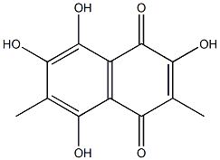 2,5,7,8-TETRAHYDROXY-3,6-DIMETHYL-[1,4]NAPHTHOQUINONE Struktur