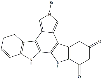 2-BROMO-12,13-DIHYDRO-5H-INDOLO[2,3-A]PYRROLO[3,4-C]CARBAZOLE-5,7(6H)-DIONE Struktur