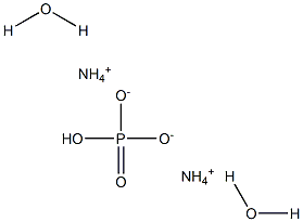 Ammonium hydrogen orthophosphate dihydrate Struktur