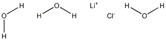 Lithium chloride trihydrate Struktur