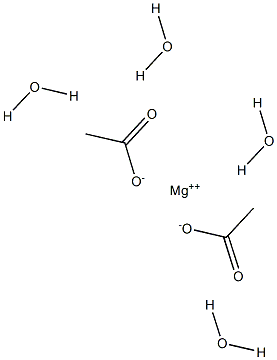 Magnesium acetate tetrahydrate Struktur