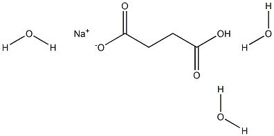 Sodium hydrogen succinate trihydrate Struktur