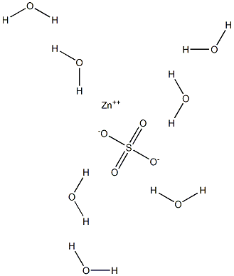 Zinc sulfate heptahydrate Struktur