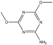 2-amino-4,6-dimethoxy-1,3,5-triazine Struktur