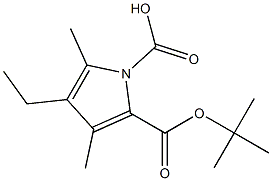 3,5-dimethylpyrroledicarboxylic acid-2-tert-butyl ester-4-ethyl ester Struktur