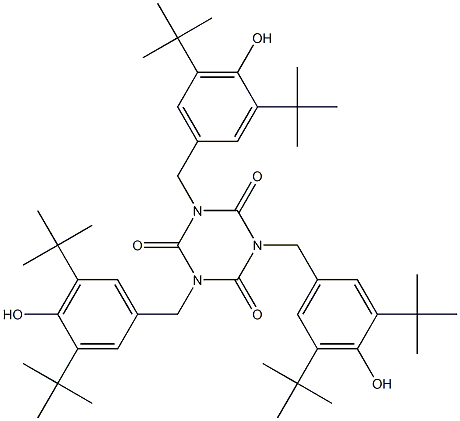 Tris(3,5-di-tert-butyl-4-hydroxybenzyl) isocyanurate Struktur