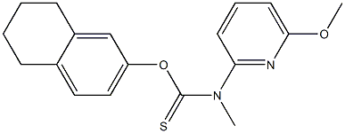 N-(6-methoxy-2-pyridyl)-N-methylaminothioformic acid (5,6,7,8-tetrahydro)-2-naphthyl ester Struktur