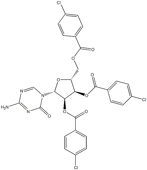 2',3',5'-Tri-O-(p-chlorobenzoyl)-5-azacytidine Struktur