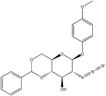 4-Methoxyphenyl2-azido-4,6-O-benzylidene-2-deoxy-b-D-glucopyranoside Struktur