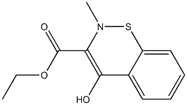 2-methyl-4-hydroxy-2H-benzothiazine-3-carboxylic acid ethyl ester Struktur