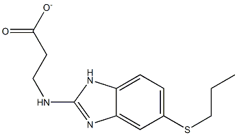 5-propylthiobenzimidazole-2-aminoethylformate Struktur