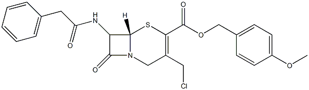 7-phenylacetamido-3-chloromethyl-3-cephem-4-carboxylic p-methoxybnezyl ester Struktur