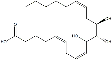 (5Z,8Z,11S,12R,14Z)-10,11,12-trihydroxyicosa-5,8,14-trienoic acid Struktur