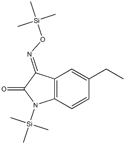 1H-Indole-2,3-dione, 5-ethyl-1-(trimethylsilyl)-, 3-[O-(trimethylsilyl )oxime] Struktur