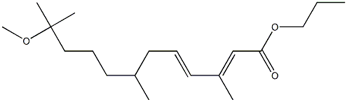 n-Propyl (2E,4E)-11-methoxy-3,7,11-trimethyl-2,4-dodecadienoate Struktur