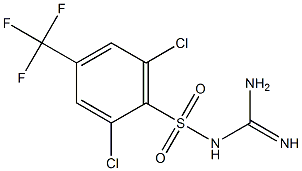 [2,6-Dichloro-4-(trifluoromethyl)benzenesulphonyl]guanidine 95% Struktur