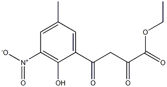 Ethyl 2,4-dioxo-4-(2-hydroxy-5-methyl-3-nitrophenyl)butanoate Struktur