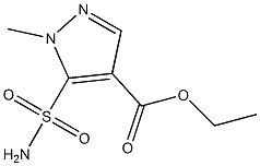 1-METHYL-4-ETHOXYCARBONYL-5-PYRAZOLSULFONAMIDE Struktur