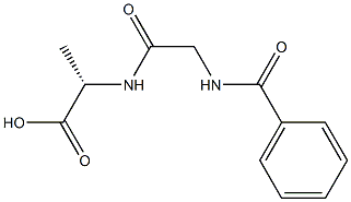 benzoylglycylalanine Struktur