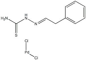 dichloro(phenylacetaldehyde-thiosemicarbazone)palladium(II) Struktur