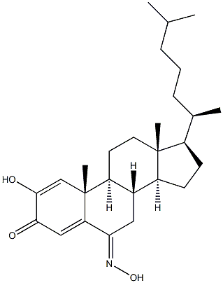 2-hydroxy-6-hydroxyiminocholesta-1,4-dien-3-one Struktur