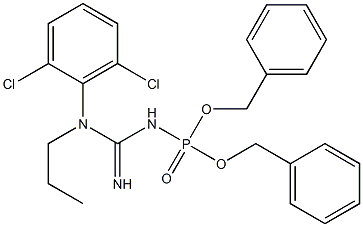 N-dibenzylphospho-N'-3-(2,6-dichlorophenyl)propylguanidine Struktur