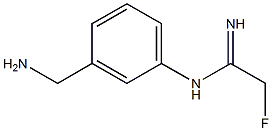 alpha-fluoro-N-(3-(amimomethyl)phenyl)acetamidine Struktur