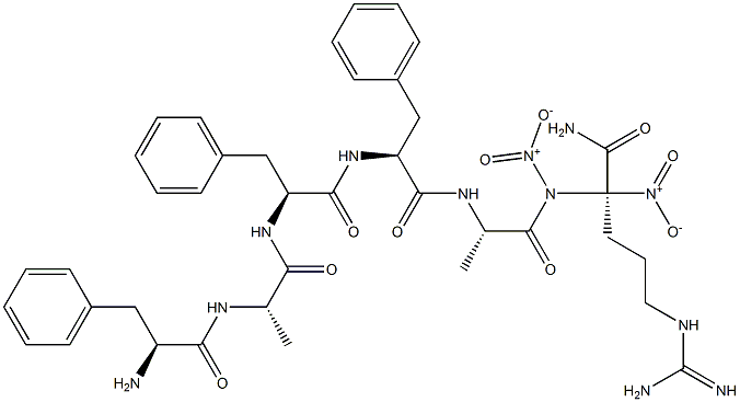 dinitrophenylalanyl-alanyl-phenylalanyl-phenylalanyl-alanyl-argininamide Struktur