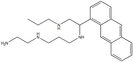 9-anthryl-1,4,8,11-tetraazatetradecane Struktur