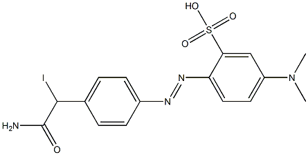 4-N,N-dimethylaminoazobenzene-4'-iodoacetamido-2'-sulfonic acid Struktur