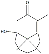 1-hydroxy-8,11,11-trimethylbicyclo(5.3.1)undec-7-en-9-one Struktur