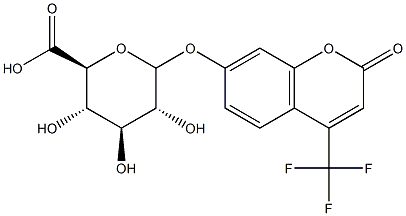 4-trifluoromethylumbelliferylglucuronide Struktur