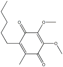 2,3-dimethoxy-5-methyl-6-pentyl-1,4-benzoquinone Struktur