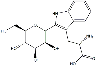 2-(mannopyranosyl)-tryptophan Struktur