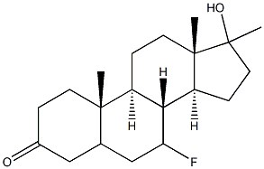 17-hydroxy-7-fluoro-17-methylandrostan-3-one Struktur