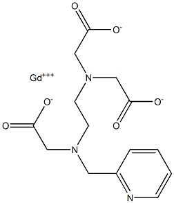 gadolinium N-(pyrid-2-ylmethyl)ethylenediamine-N,N',N'-triacetic acid Struktur