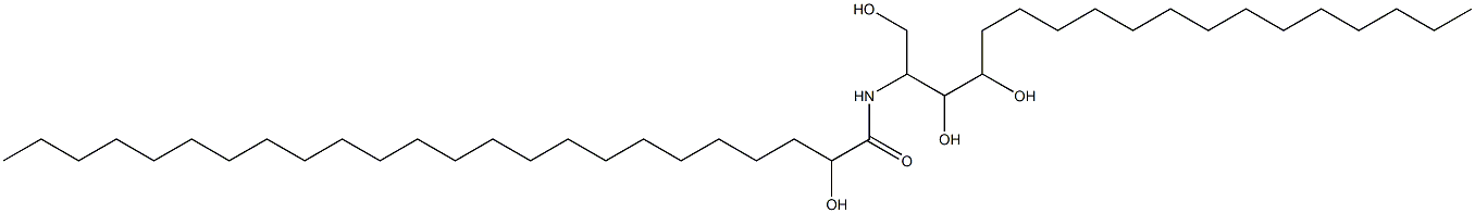 2-(2'-hydroxytetracosanoylamino)octadecane-1,3,4-triol Struktur