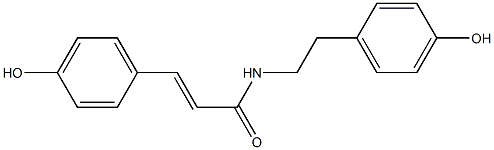 N-(4-hydroxy-beta-phenethyl)-4-hydroxycinnamide Struktur