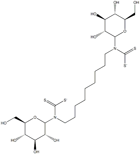 N,N'-diglucosyl-1,9-nonanediamine-N,N'-biscarbodithioate Struktur