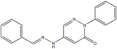 5-benzylidenehydrazino-2-phenylpyridazin-3(2H)-one Struktur