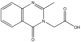 2-methyl-4-oxo-3H-quinazoline-3-acetic acid Struktur