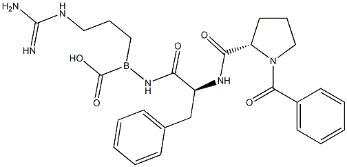 benzoyl-prolyl-phenylalanyl-boroarginine Struktur