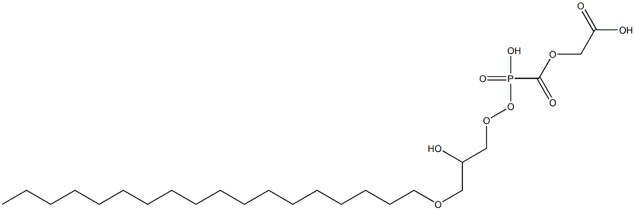 1-O-octadecylglycerol-3-phosphonoformate carboxymetyl ester Struktur