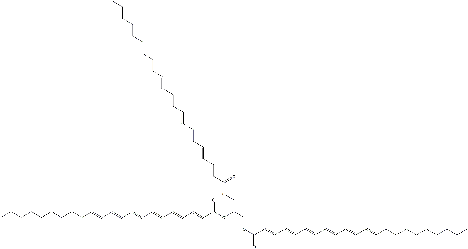 tridocosahexaenoyl glycerol Struktur