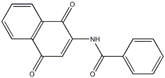 alpha-benzoylamino-1,4-naphthoquinone Struktur