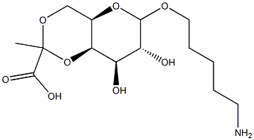 5-aminopentyl 4,6-O-(1-carboxyethylidene)galactopyranoside Struktur