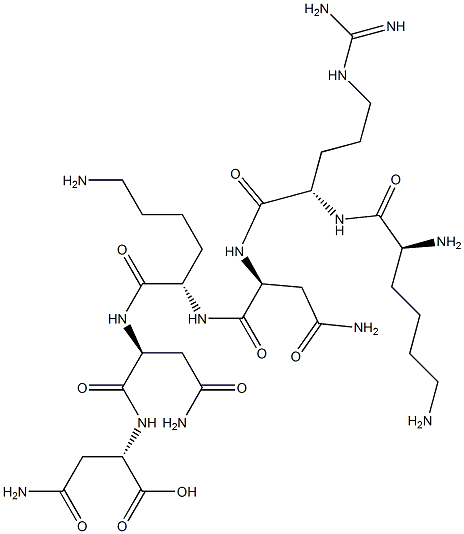 lysyl-arginyl-asparaginyl-lysyl-asparaginyl-asparagine Struktur